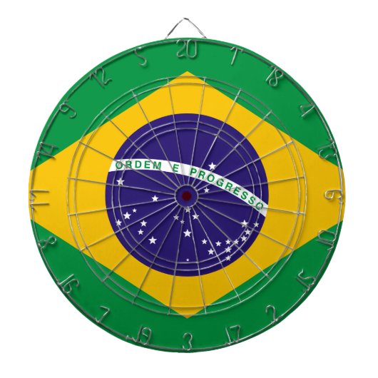 Flagge Brasiliens Dartscheibe (vorne)