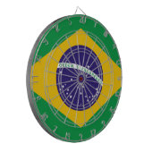 Flagge Brasiliens Dartscheibe (Vorderseite Links)