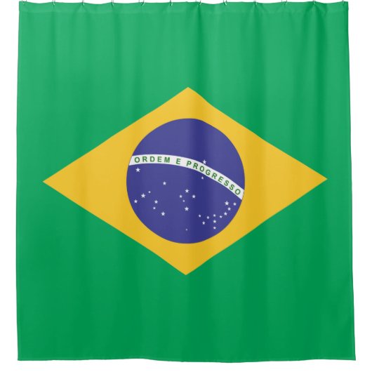 Flagge Brasiliens Duschvorhang (Vorderseite)