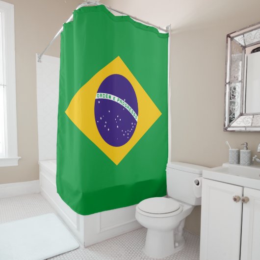 Flagge Brasiliens Duschvorhang (Beispiel)