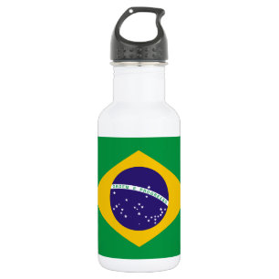 Flagge Brasiliens Edelstahlflasche