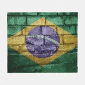 Flagge Brasiliens Fleecedecke (Vorderseite (Horizontal))