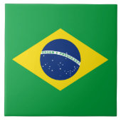 Flagge Brasiliens Fliese (Vorderseite)