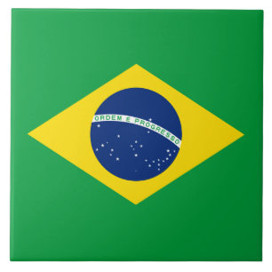 Flagge Brasiliens Fliese