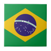 Flagge Brasiliens Fliese (Vorderseite)