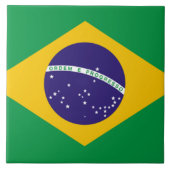 Flagge Brasiliens Fliese (Vorderseite)