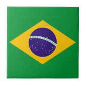 Flagge Brasiliens Fliese (Vorderseite)