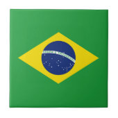 Flagge Brasiliens Fliese (Vorderseite)