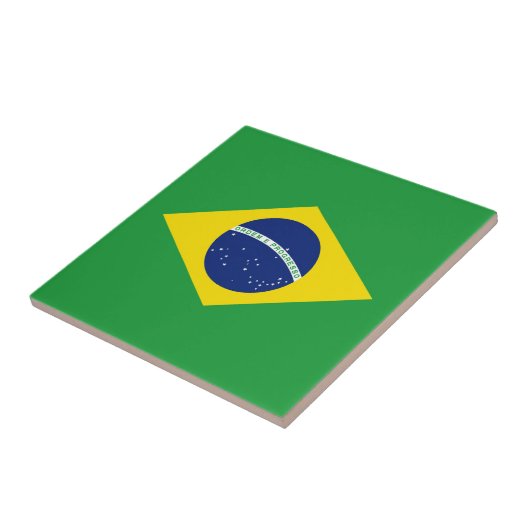 Flagge Brasiliens Fliese (Seite)