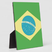 Flagge Brasiliens Fotoplatte (Seite)