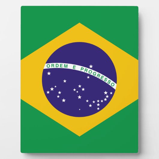 Flagge Brasiliens Fotoplatte (Vorderseite)