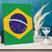Flagge Brasiliens Fotoplatte (Seite)