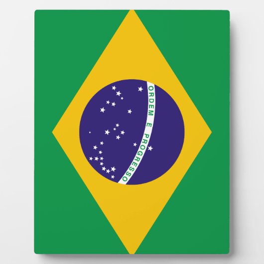 Flagge Brasiliens Fotoplatte (Vorderseite)