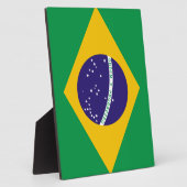Flagge Brasiliens Fotoplatte (Seite)