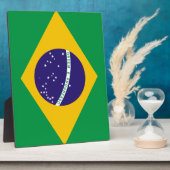 Flagge Brasiliens Fotoplatte (Seite)
