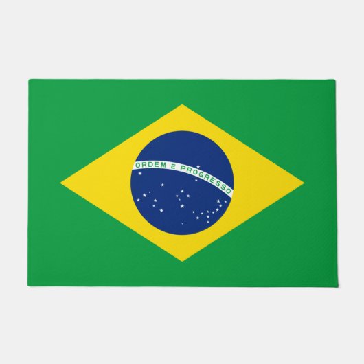 Flagge Brasiliens Fußmatte (Vorderseite)