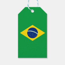 Flagge Brasiliens Geschenkmarke Geschenkanhänger