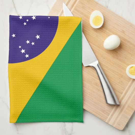 Flagge Brasiliens Geschirrtuch (Viertel Falte)