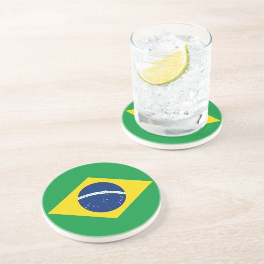 Flagge Brasiliens Getränkeuntersetzer (Seite)