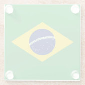 Flagge Brasiliens Glasuntersetzer (Rückseite)