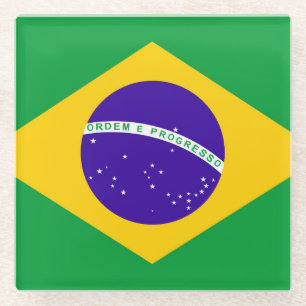 Flagge Brasiliens Glasuntersetzer
