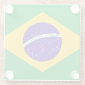Flagge Brasiliens Glasuntersetzer (Rückseite)
