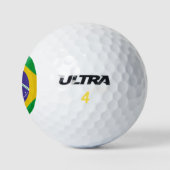 Flagge Brasiliens Golfball (Logo)