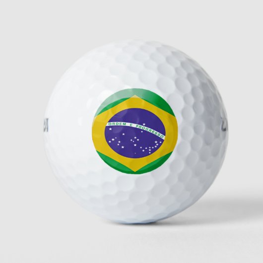 Flagge Brasiliens Golfball (Vorderseite)