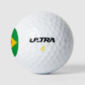 Flagge Brasiliens Golfball (Logo)