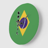 Flagge Brasiliens Große Wanduhr (Winkel)