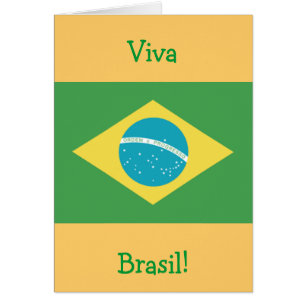Flagge Brasiliens Grußkarte