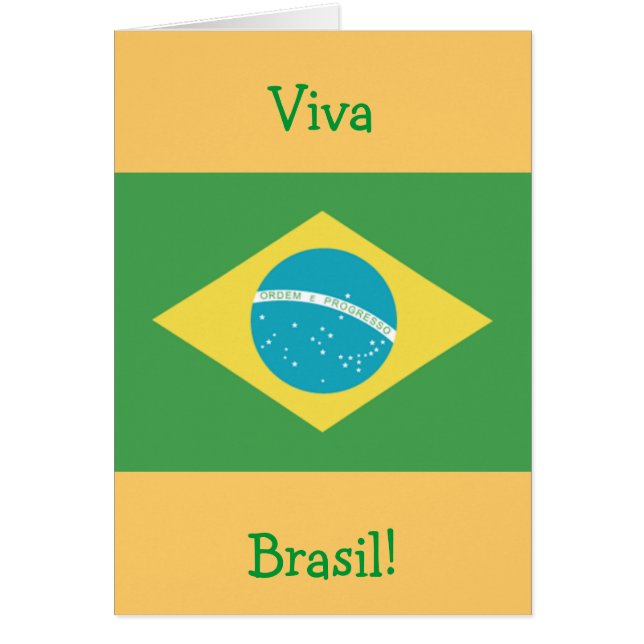 Flagge Brasiliens Grußkarte (Vorne)