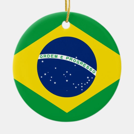 Flagge Brasiliens Keramik Ornament (Vorne)