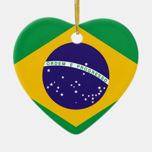 Flagge Brasiliens Keramik Ornament (Vorne)