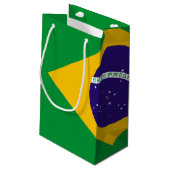 Flagge Brasiliens Kleine Geschenktüte (Rückseite Schrägansicht)