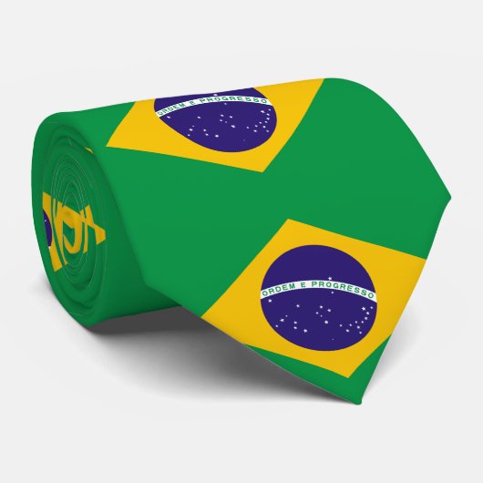 Flagge Brasiliens Krawatte (Gerollt)