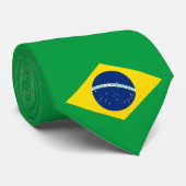 Flagge Brasiliens Krawatte (Gerollt)