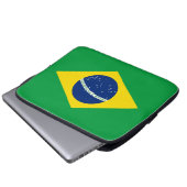 Flagge Brasiliens Laptopschutzhülle (Vorne Knopf)