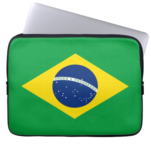 Flagge Brasiliens Laptopschutzhülle (Vorderseite)
