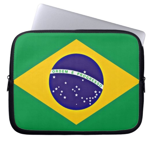 Flagge Brasiliens Laptopschutzhülle (Vorderseite)