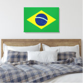 Flagge Brasiliens Leinwanddruck (Insitu (Schlafzimmer))