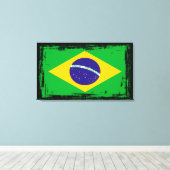 Flagge Brasiliens Leinwanddruck (Insitu (Holzboden))