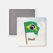 Flagge Brasiliens Magnet (Vorderseite/Rückseite)