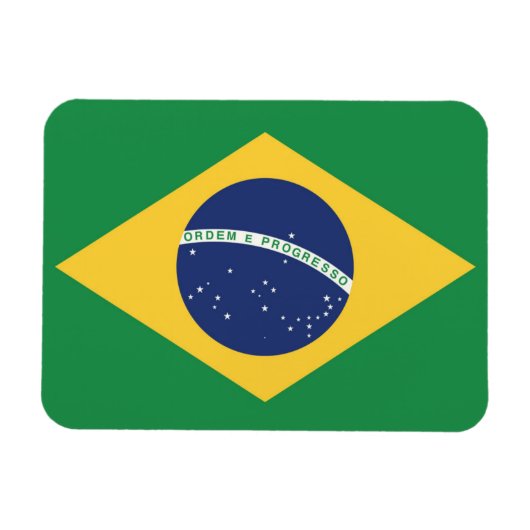 Flagge Brasiliens Magnet (Horizontal)