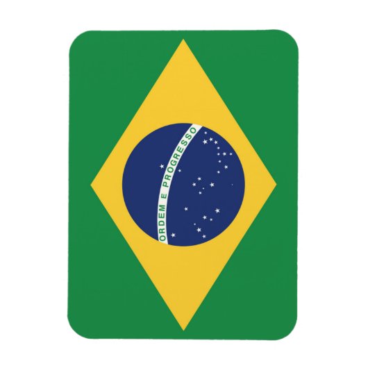 Flagge Brasiliens Magnet (Vertikal)
