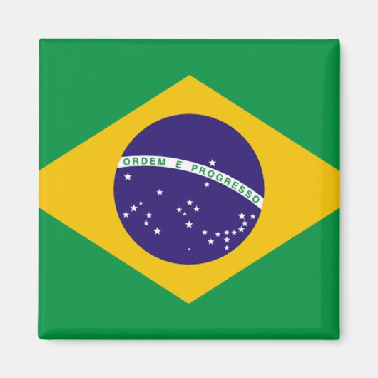 Flagge Brasiliens Magnet (Vorne)