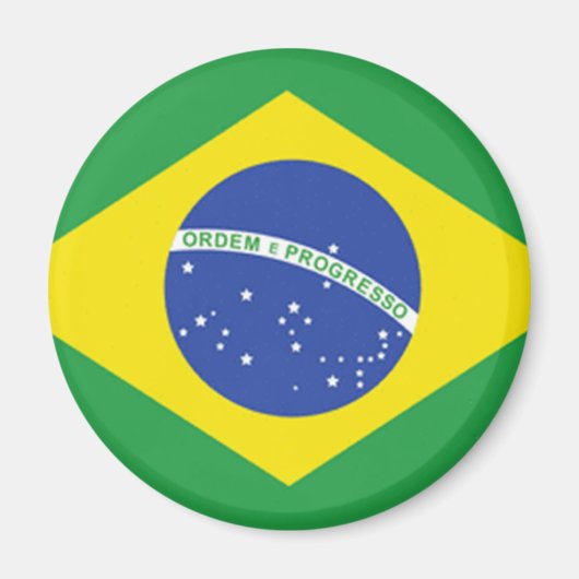 Flagge Brasiliens Magnet (Vorne)