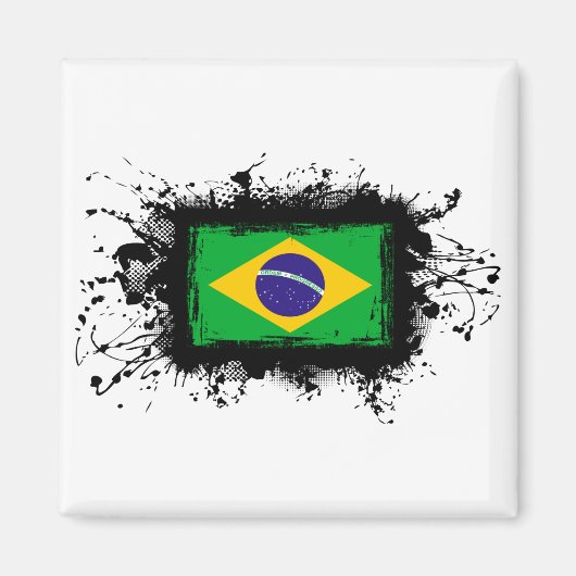 Flagge Brasiliens Magnet (Vorne)