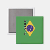 Flagge Brasiliens Magnet (Vorderseite/Rückseite)