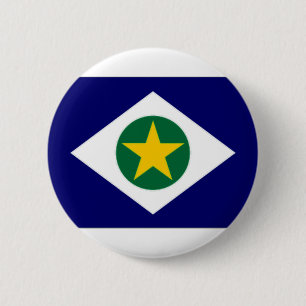 Flagge Brasiliens Mato Grosso Button
